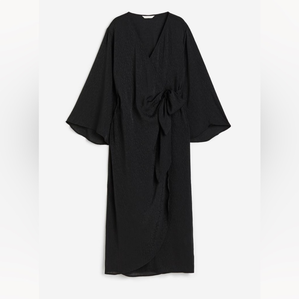 Jacquard-Weave Wrap Dress